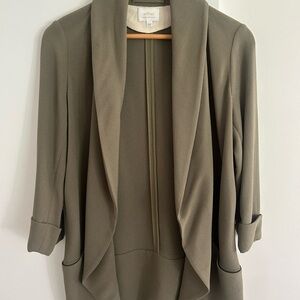 Wilfred Olive Draped Open-Front Blazer